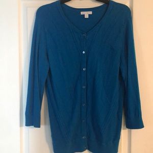 3/4 sleeve button up cardigan